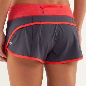 Lululemon Run: Speed Short Gray and Pink Women's Shorts